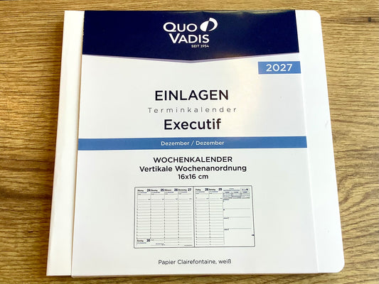 Wochenkalender Einlage Executif 16x16cm Quo Vadis 2027