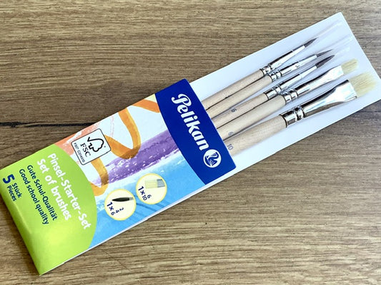 Pinsel-Set Borsten Haarpinsel 5-teilig Pelikan