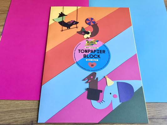 Tonpapierblock A3 10 Farben 130g/m² 10Bl. folia