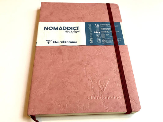 Notizbuch A5 kariert 192 nummerierte Seiten 90g altrosa Clairefontaine