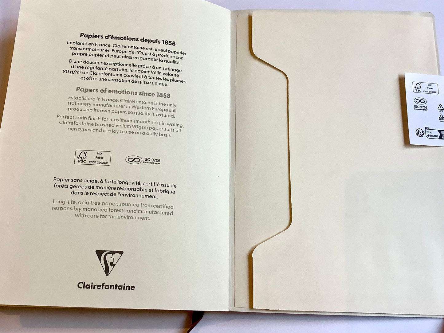 Notizbuch A5 kariert 192 nummerierte Seiten 90g altrosa Clairefontaine