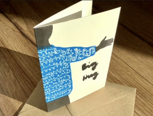 Briefkarte Birthday Hug blue (Superjuju) A6