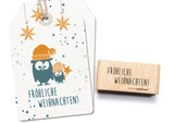Stempel FRÖHLICHE WEIHNACHTEN (Cats on appletrees)