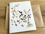 Briefkarte Schmetterlinge Geburtstag Erichsen
