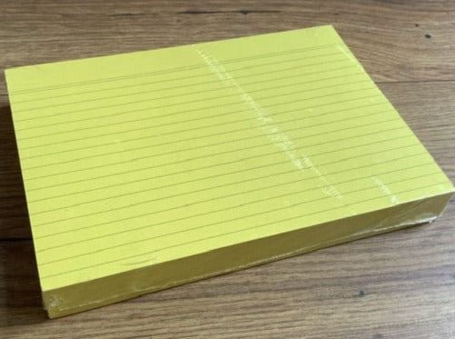 Karteikarten liniert A5 gelb 100Bl°