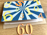 3D Pop-up-Karte 60. Geburtstag