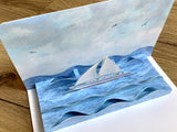 3D Pop-up-Karte "Stürmische See"