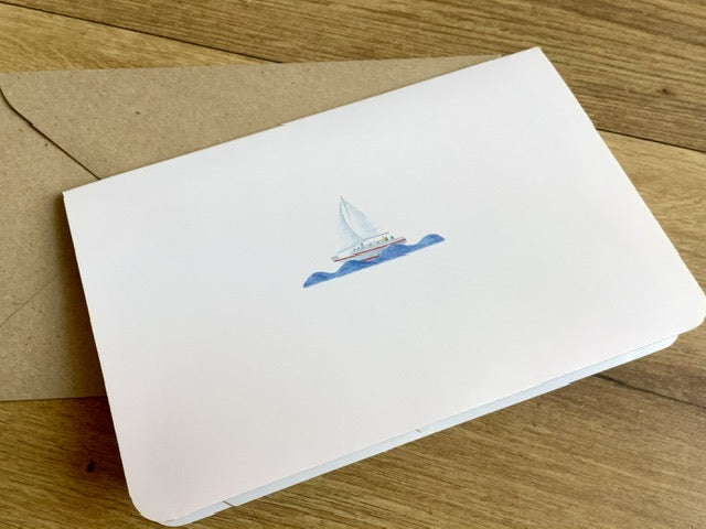 3D Pop-up-Karte "Stürmische See" Segelboot