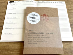 Kalender S (A6, 1Wo/1Seite) Roterfaden 2024
