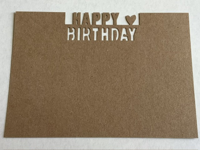 Postkarte Happy Birthday gestanzt°