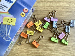 Foldback Clips Smile bunt 19mm°