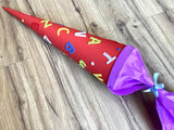 Schultüte mit Buchstaben 70cm