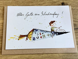 Briefkarte mini Schulanfänger (Erichsen) A7