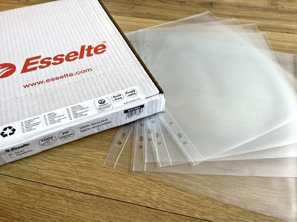 Prospekthüllen recycelt 100 Esselte A4 genarbt 0,7mm