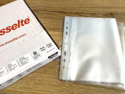 Prospekthüllen A5 recycelt 100St Esselte genarbt