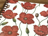 Spiral-Notizbuch 18x22 Mohn blanko RC