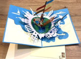 3D-Karte Pop-Up Urlaub Gutschein