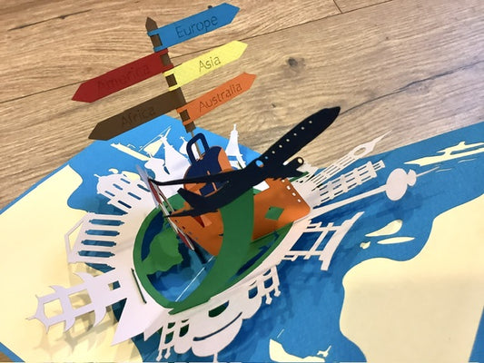3D-Karte Pop-Up Urlaub Gutschein