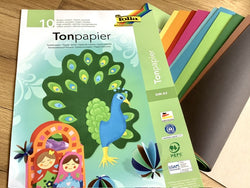 Tonpapierblock A3 10 Farben 130g/m² 10Bl. folia