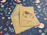 Postkarte Kleiner Gruß Bow&Hummingbird