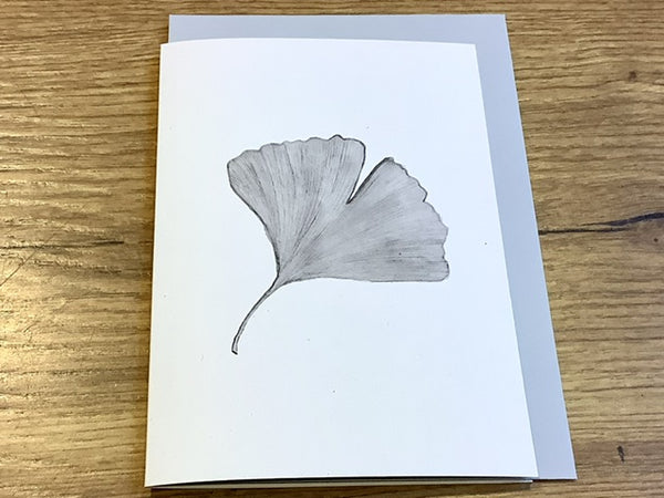 Briefkarte Ginkgo Trauer (Erichsen)