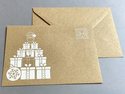 C6-Kuvert braun Weihnachten einzeln 110g/m²