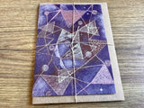 Briefkarte Tannen blaurosa (Nakomie)