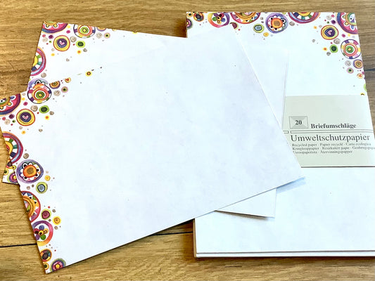 Briefumschläge Bunte Kreise 20x C6