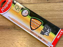 Grafitstifte 6St. HB maped Dreikant Black'Peps mit Radiertip