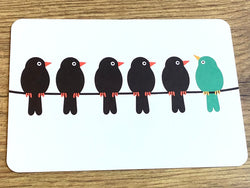 Postkarte Vögel (Gutrath, abgerundete Ecken)