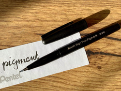 Brush Sign pen Pigment Pentel sw
