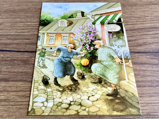 Postkarte Löök Frauen spielen Fußball