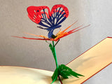 3D-Karte Schmetterling auf Blume Moving card