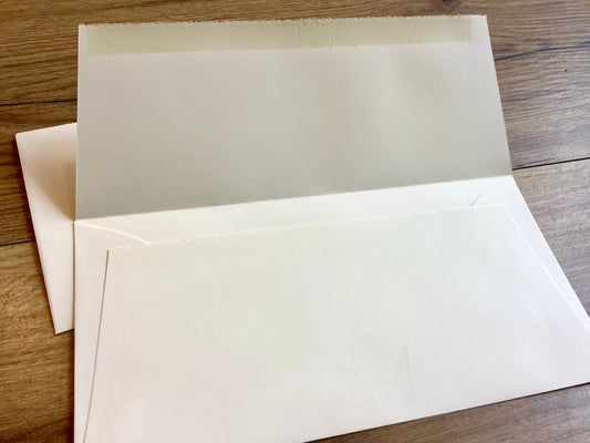Baumwollpapier DIN lang Kuvert elfenbein einzeln