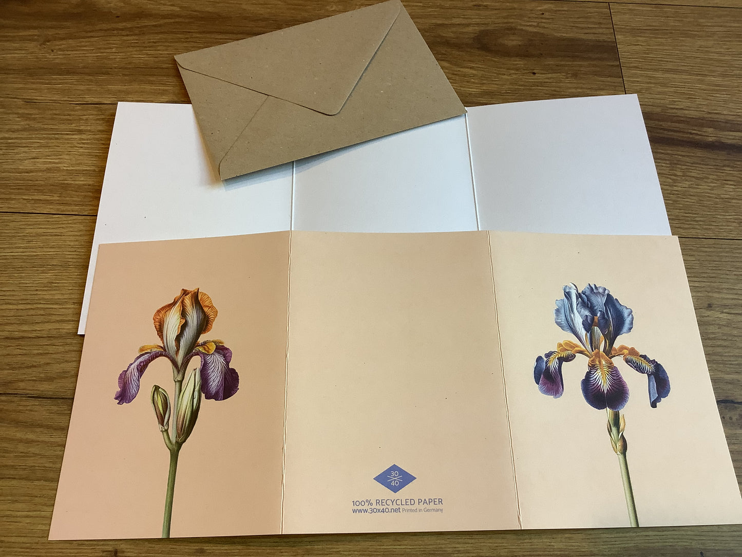 Doppel-Klappkarte A6 Blüten ("30x40") Leporello°