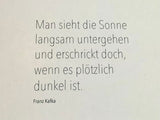Briefkarte Sonnenuntergang Kafka-Zitat