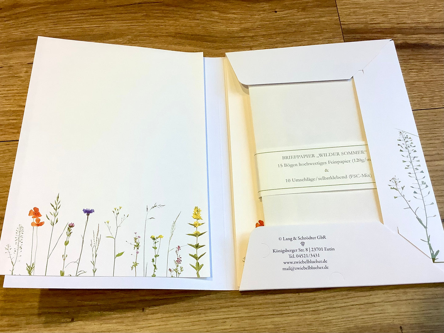 Briefpapier-Set A5 "Wilder Sommer" Blumen