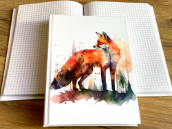 Hardcover A5 Fuchs kariert RC