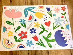 Bastelbogen 48x69 Flower Power (Bow&Humm.)