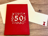 3D-Karte Pop-up 50. Geburtstag