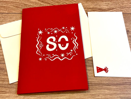 3D-Karte Pop-up 80. Geburtstag