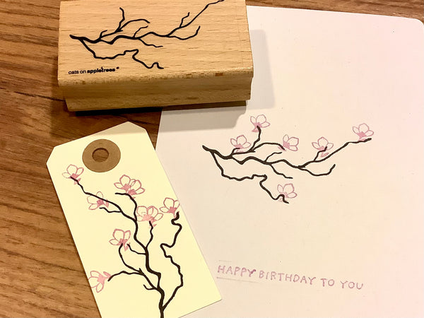 Stempel Weidenzweig Ast (Cats on Appletrees)