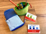 Etui + Stifteköcher Federtasche Brunnen blau