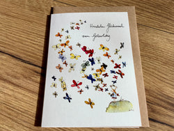 Briefkarte Bunte Schmetterlinge Erichsen