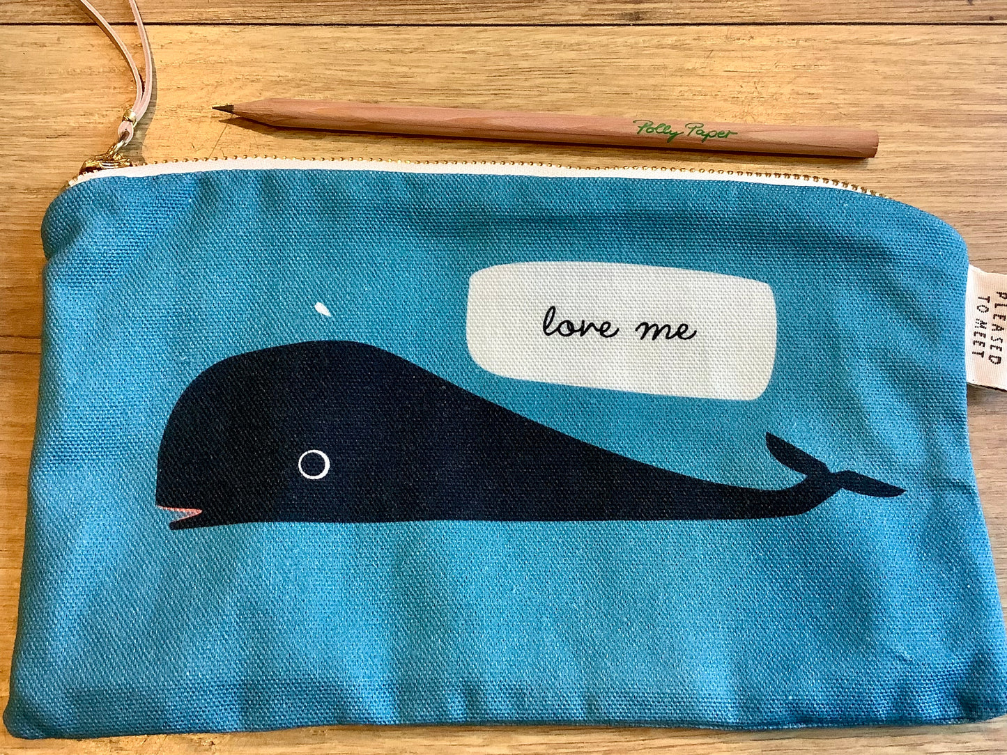 Federmäppchen Wal ("pleased to meet") 23x13cm