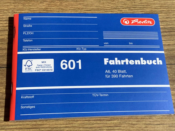 Fahrtenbuch A6 quer Herlitz 601