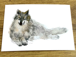 Postkarte Wolf (JustinTime)