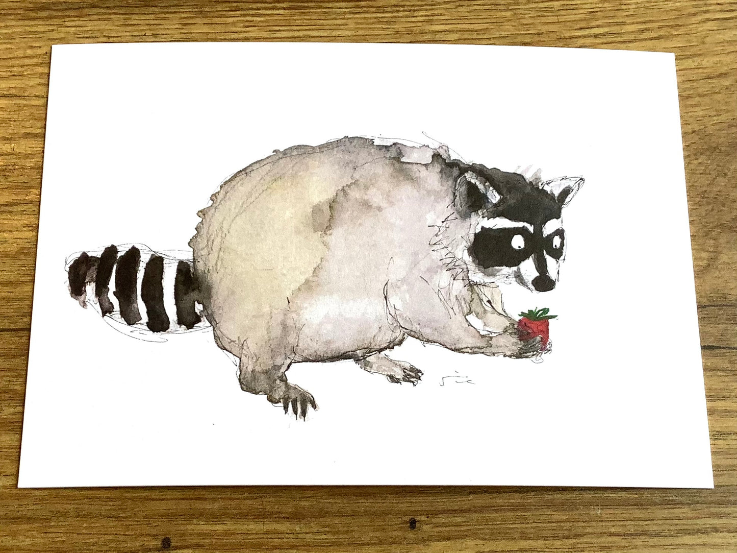 Postkarte Waschbär (JustinTime)