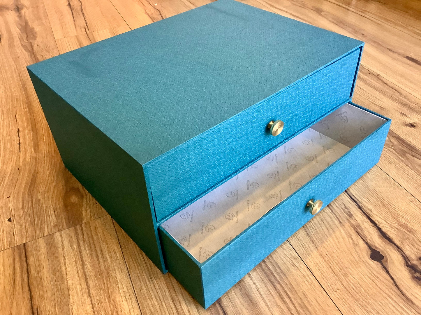 Schubladenbox petrol Karton Exacompta