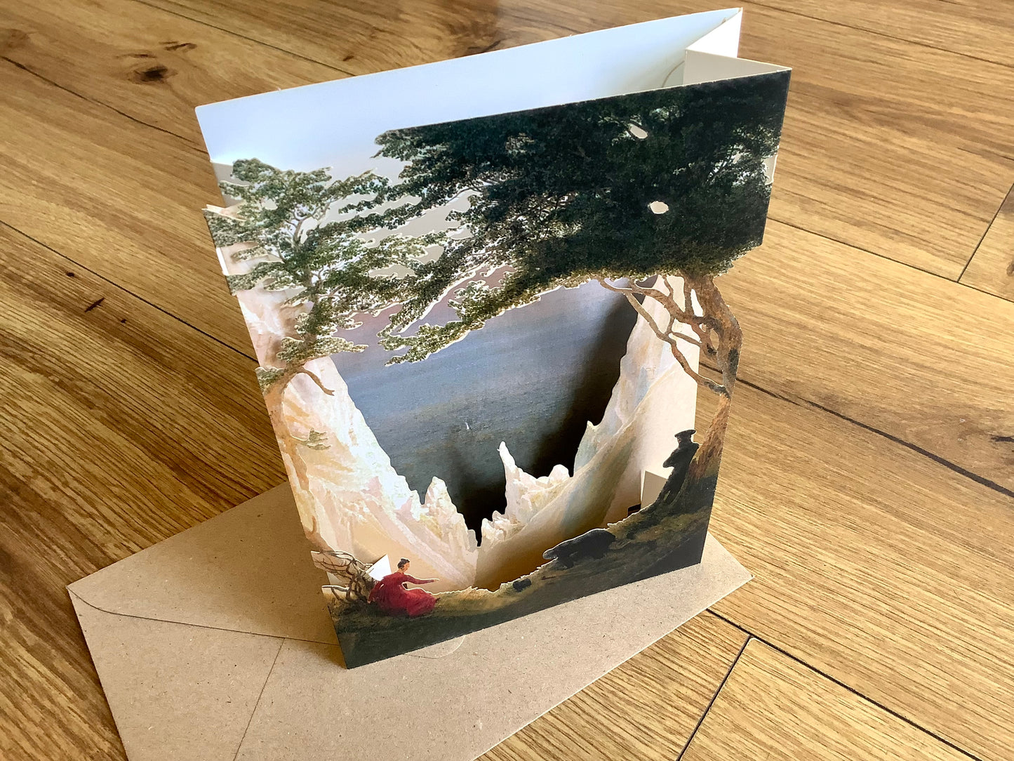 3D Pop-Up-Karte Caspar David Friedrich Kreidefelsen